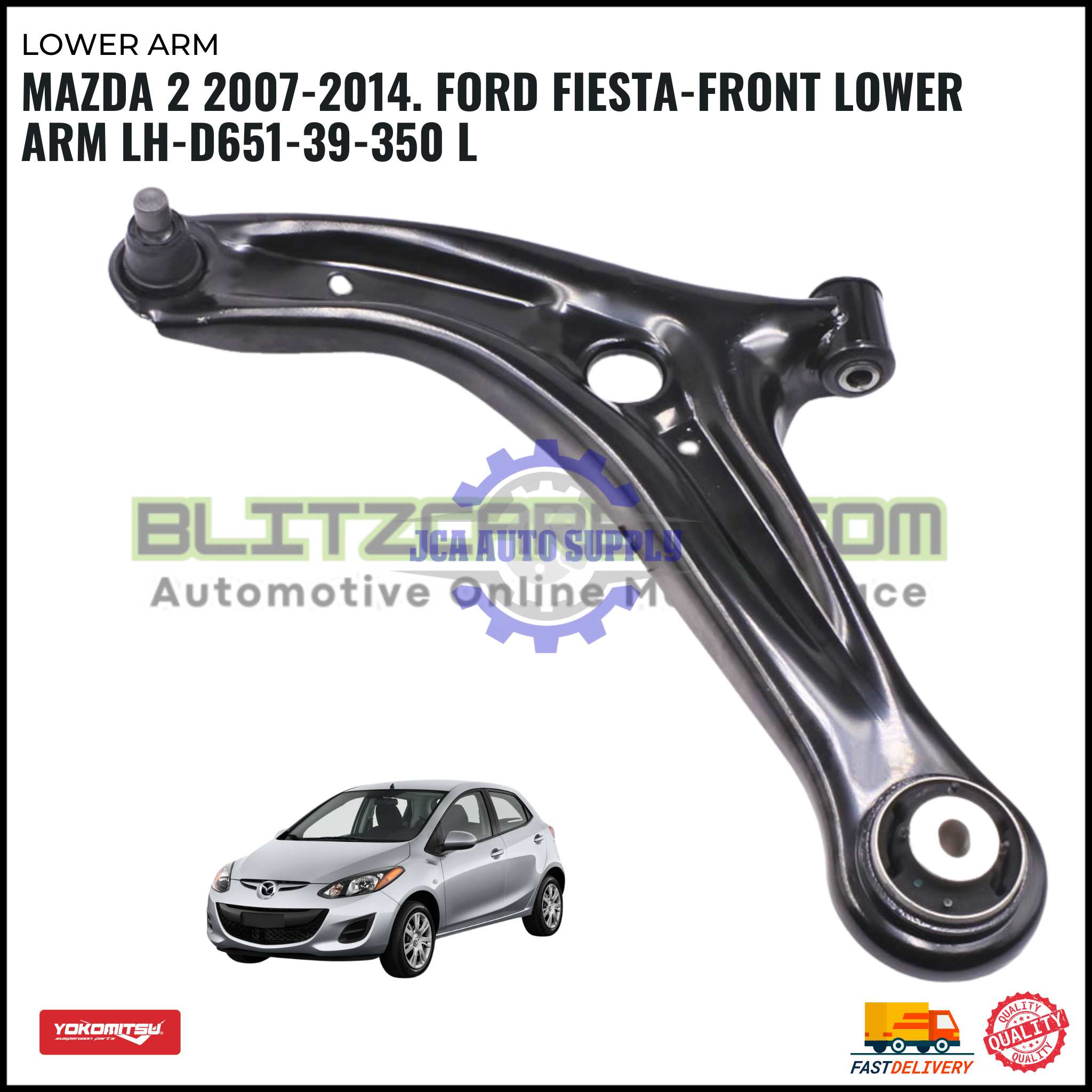 Mazda 2 (2007-2014). Ford Fiesta-Front Lower Arm