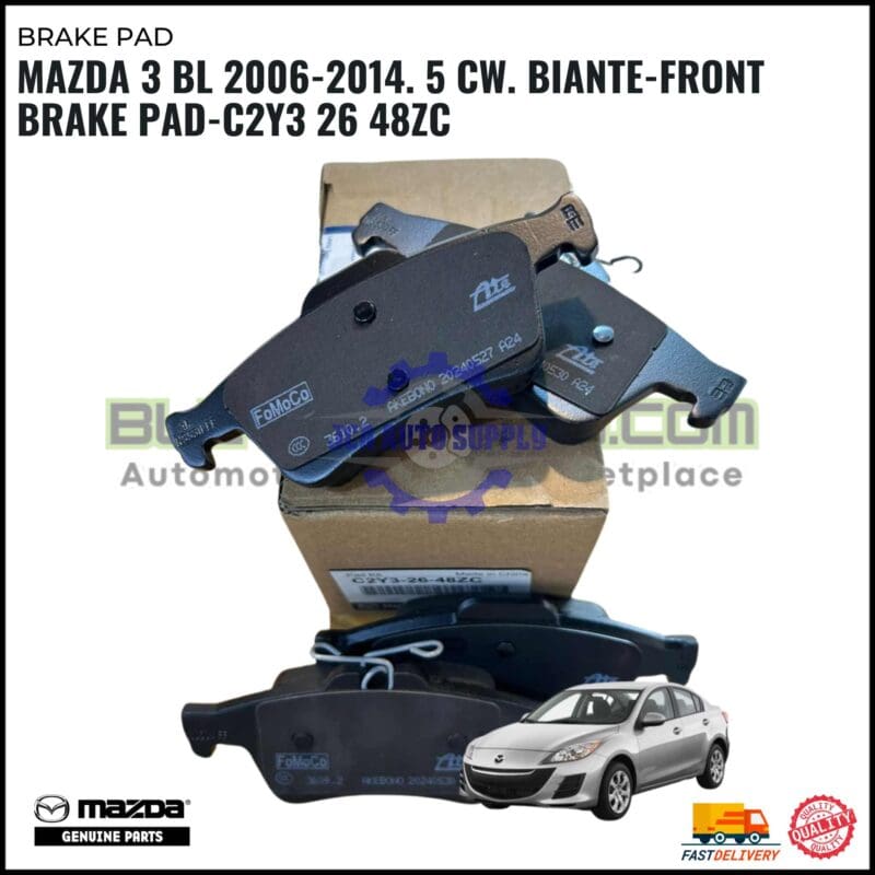 Mazda 3 BL 2006-2014. 5 CW. Biante-Front Brake Pad-C2Y3 26 48ZC