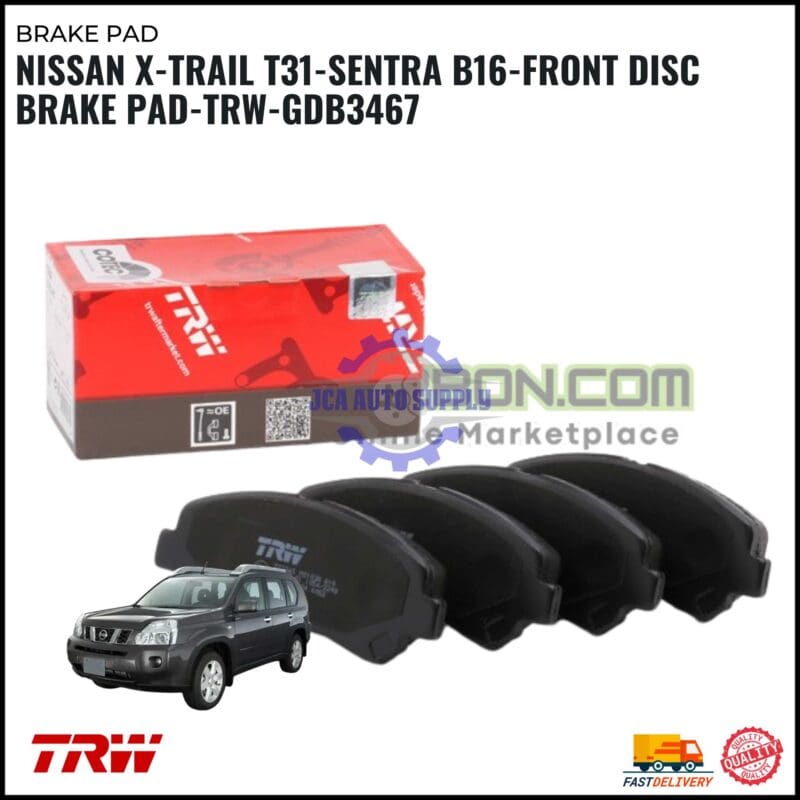 Nissan X-Trail T31-Sentra B16-Front Disc Brake Pad-TRW-GDB3467