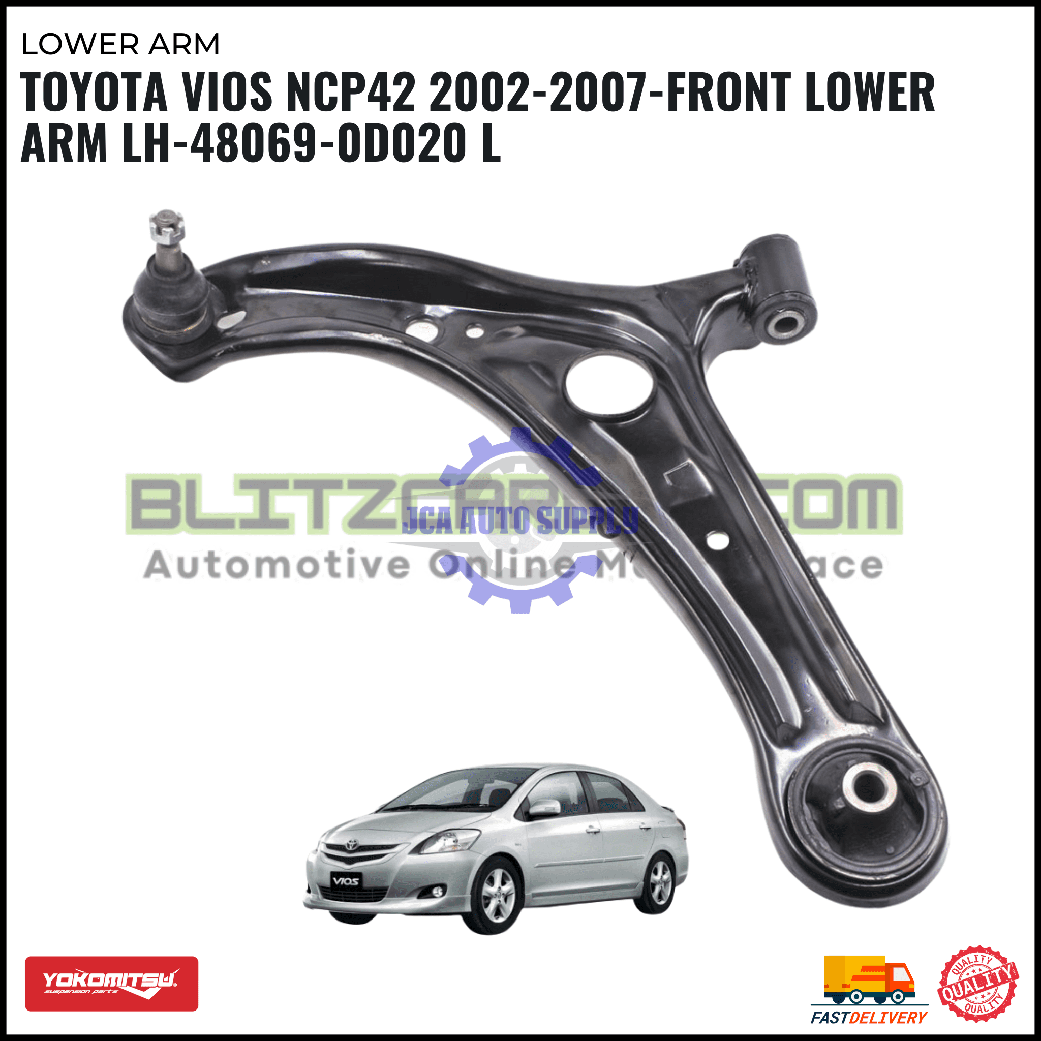 Toyota Vios NCP42 2002-2007-Front Lower Arm