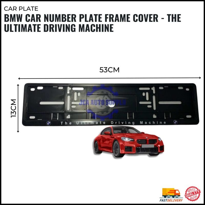 BMW CAR NUMBER PLATE FRAME COVER - THE ULTIMATE DRIVING MACHINE
