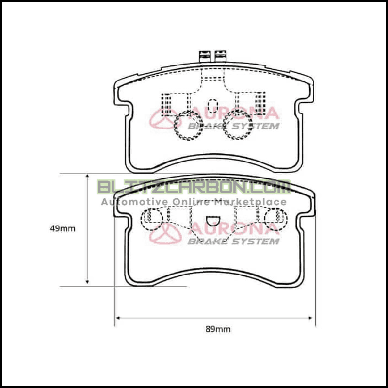 Aurona Brake Pad AUR561303 Front Kancil Turbo Mira Turbo