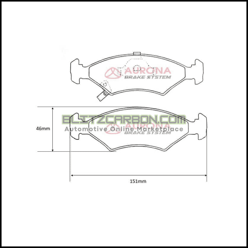 Aurona Brake Pad AUR561335 Front Sephia