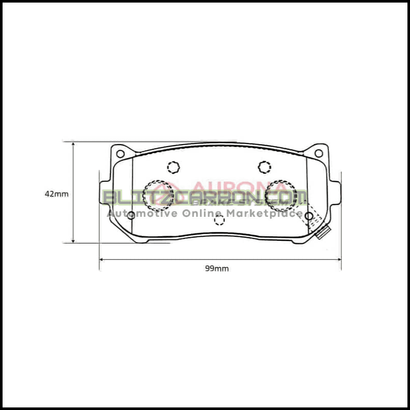 Aurona Brake Pad AUR561466 Rear Citra Carens Sephia Spectra