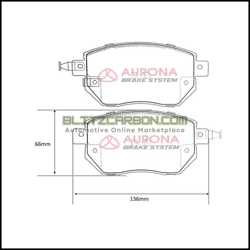 Aurona Brake Pad AUR561516 Front Altima Murano