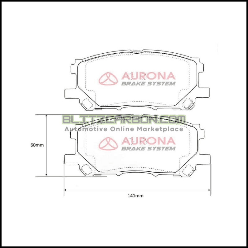 Aurona Brake Pad AUR561517 Front Harrier