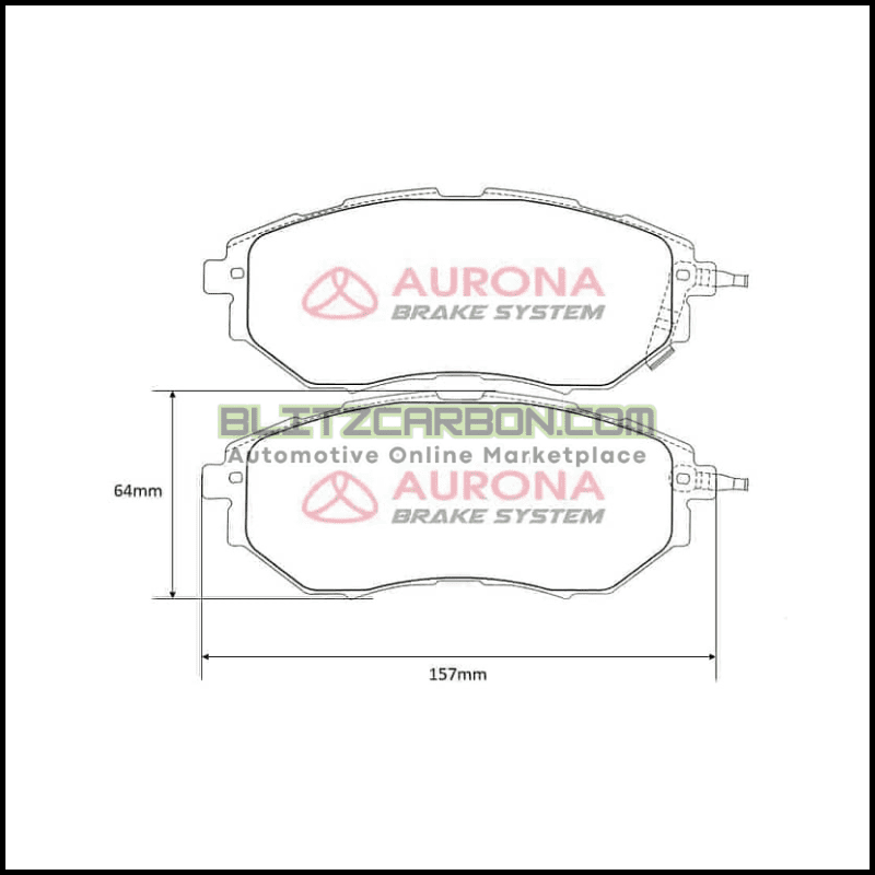 Aurona Brake Pad AUR561722 Front Forester Legacy Outback WRX