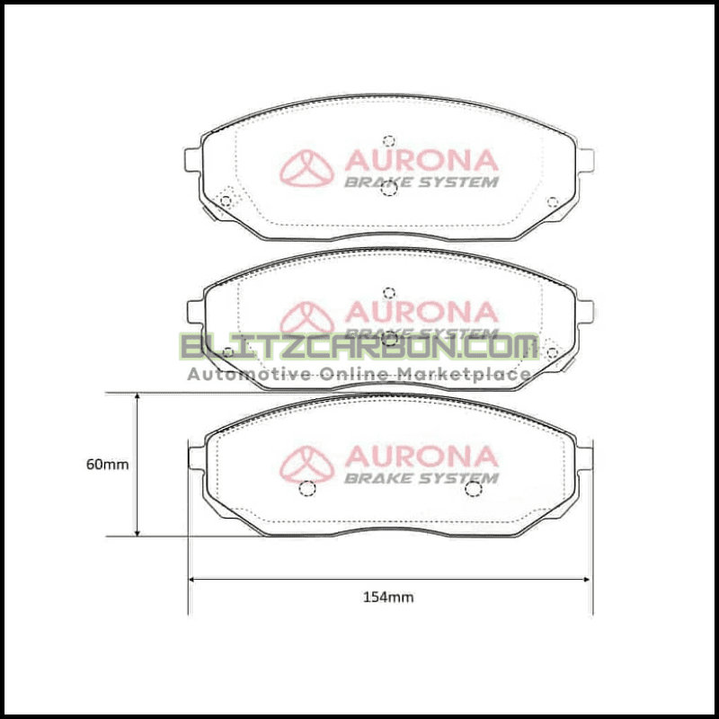 Aurona Brake Pad AUR561815 Front Sorento
