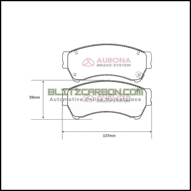 Aurona Brake Pad AUR561942 Front Mazda6 (1)
