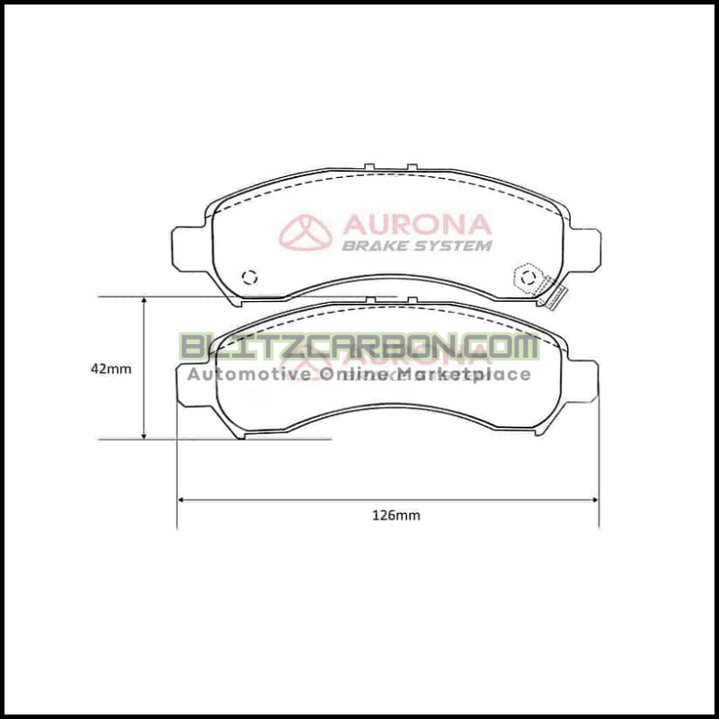 Aurona Brake Pad AUR562090 Front Axia Bezza Myvi Lagi Best (1)