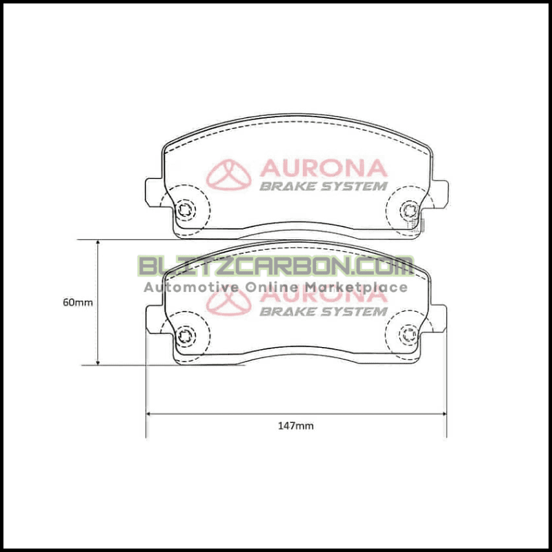 Aurona Brake Pad AUR562179 Front Exora Bold