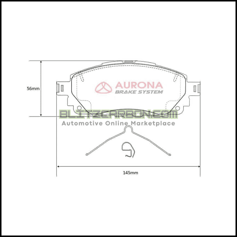 Aurona Brake Pad AUR562396 Front Innova (1)