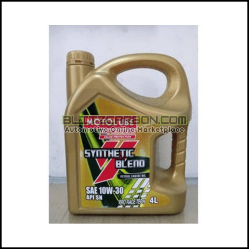 MOTOLUBE Semi Synthetic Petrol Engine oil 10W-30 SN 4L Minyak Hitam Minyak Pelincir kereta