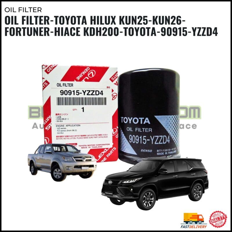 Oil Filter-Toyota Hilux Kun25-Kun26-Fortuner-Hiace Kdh200-Toyota-90915-YZZD4