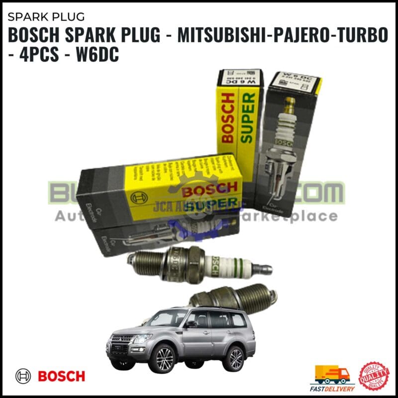 BOSCH Spark Plug - Mitsubishi-Pajero-Turbo - 4PCS - W6DC