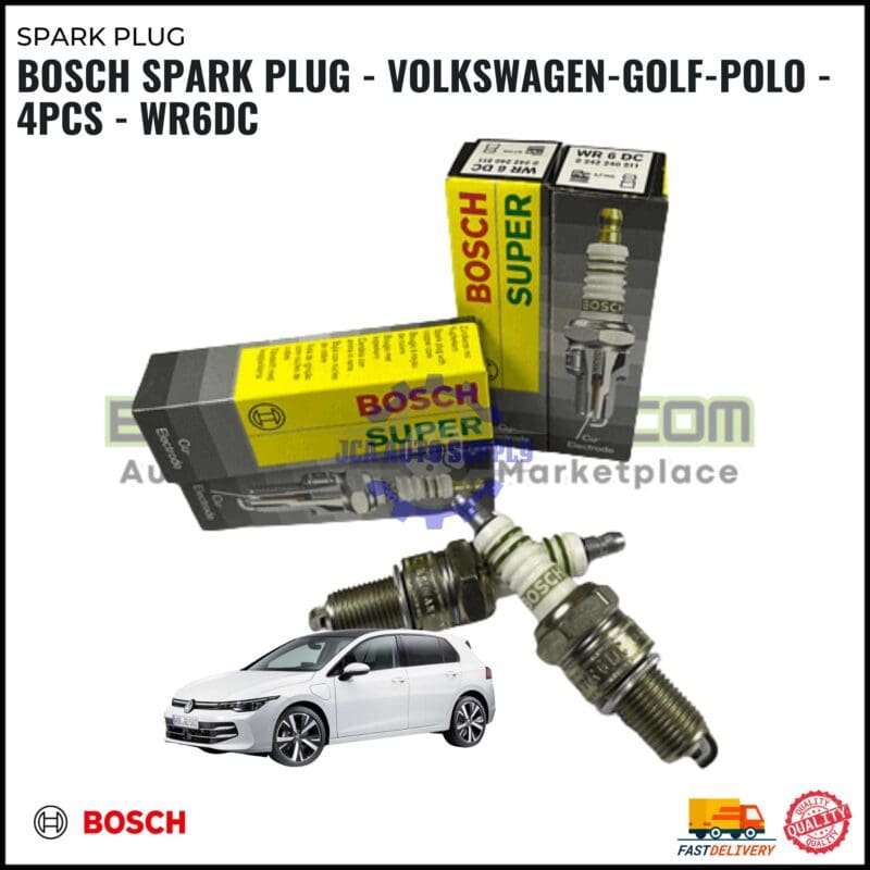 BOSCH Spark Plug - Volkswagen-Golf-Polo - 4PCS - WR6DC