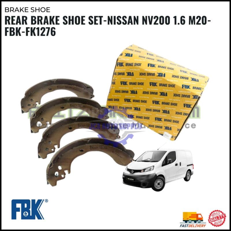 Rear Brake Shoe Set-Nissan NV200 1.6 M20-FBK-FK1276