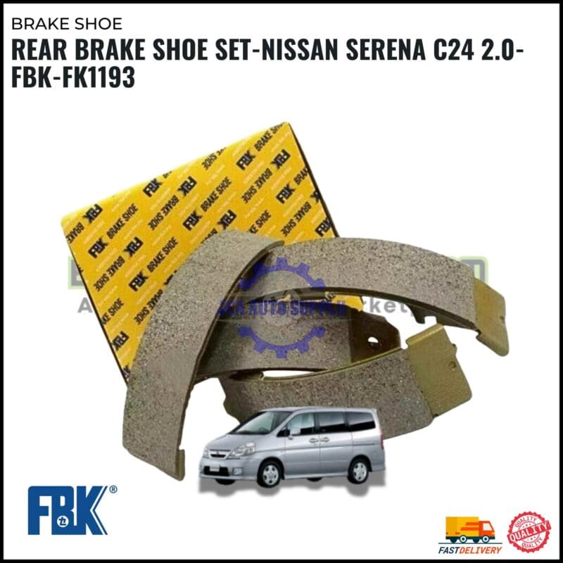 Rear Brake Shoe Set-Nissan Serena C24 2.0-FBK-FK1193