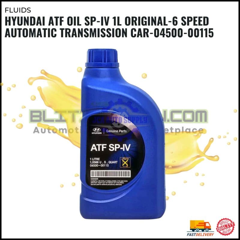 Hyundai ATF Oil SP-IV 1L ORIGINAL-6 Speed Automatic transmission car-04500-00115