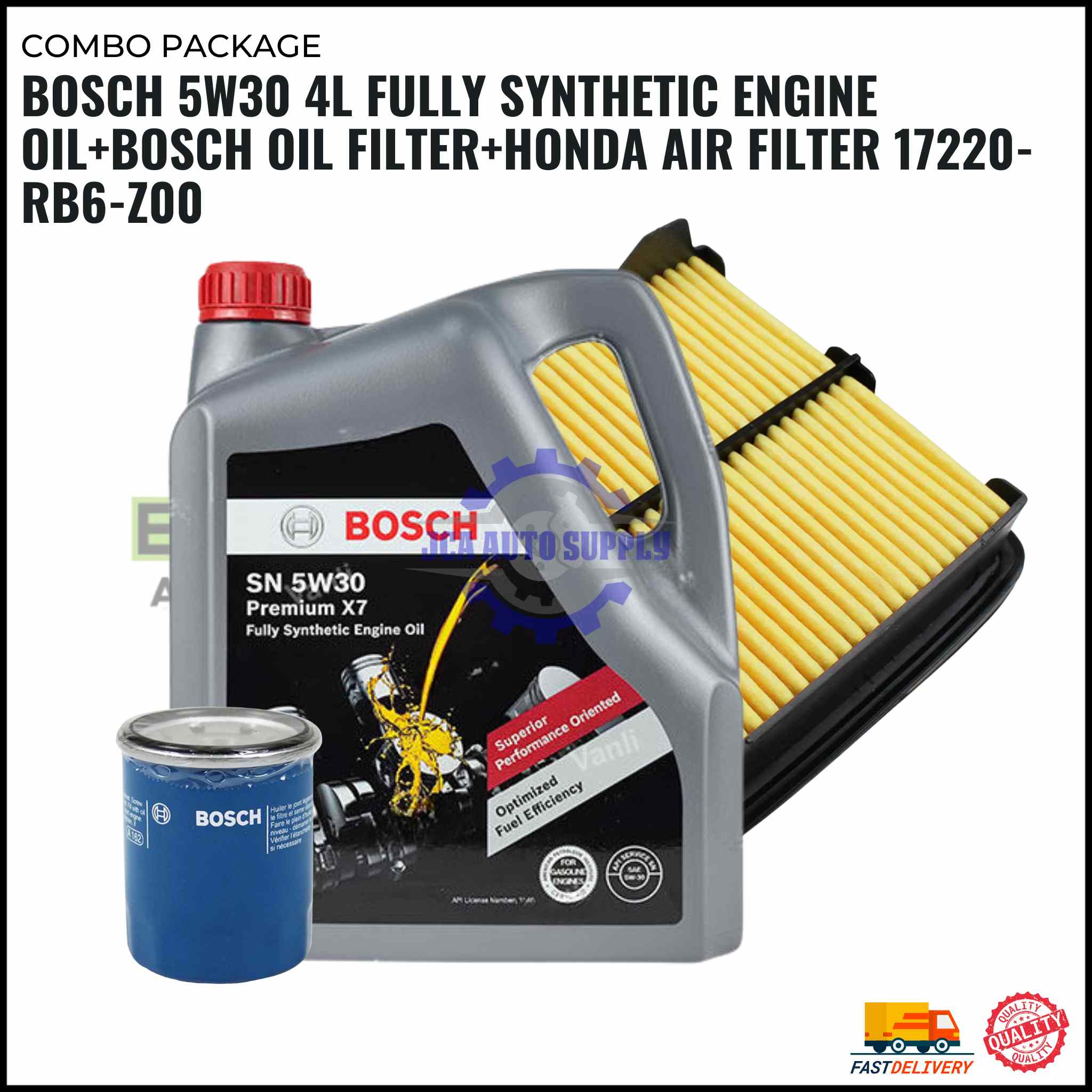 BLITZ Honda City TMO GM2 Engine Oil. Oil Filter. Air Filter Service Combo Package-Bosch 5W30