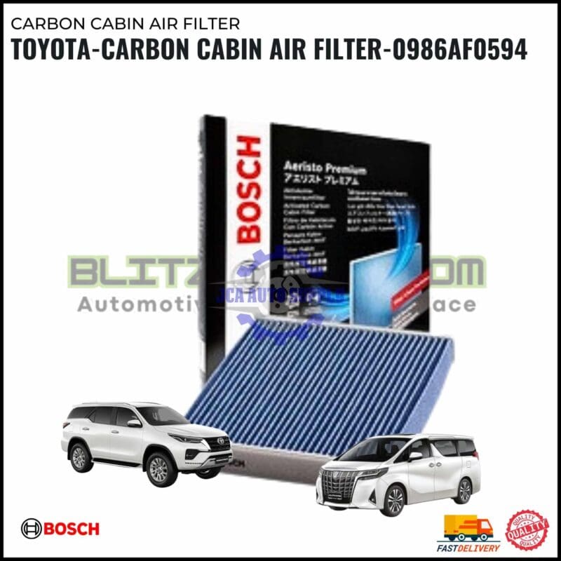 CARBON CABIN AIR FILTER - TOYOTA - BOSCH - 0986AF0594