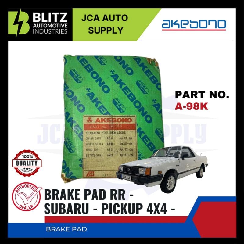 SUBARU - PICKUP 4X4 - Front Brake Pads - AKEBONO - A-98K-