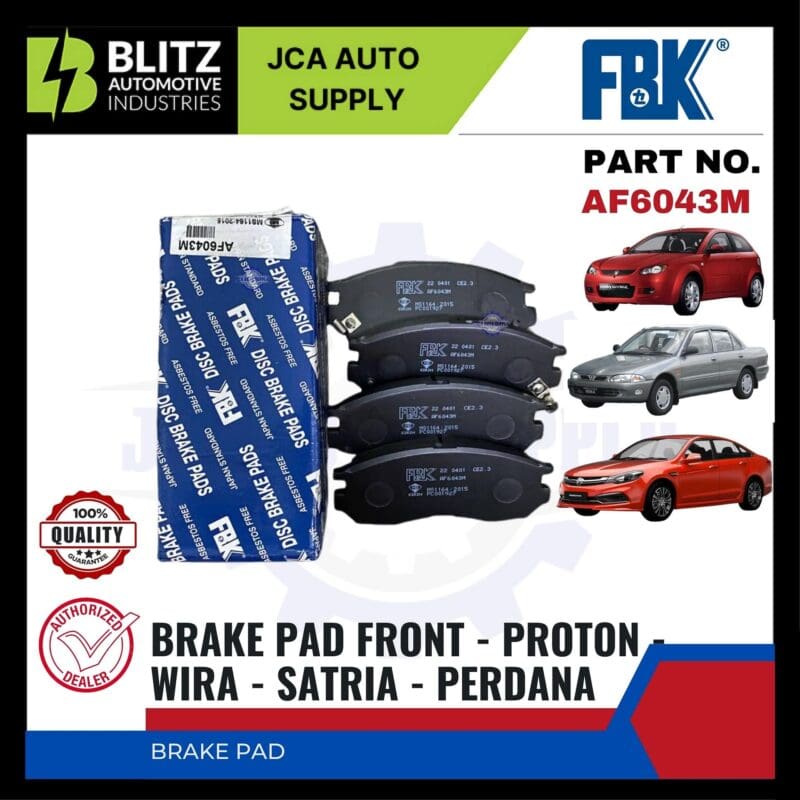 Proton Wira - Perdana - Satria Front Disc Brake Pad - FBK - AF6043