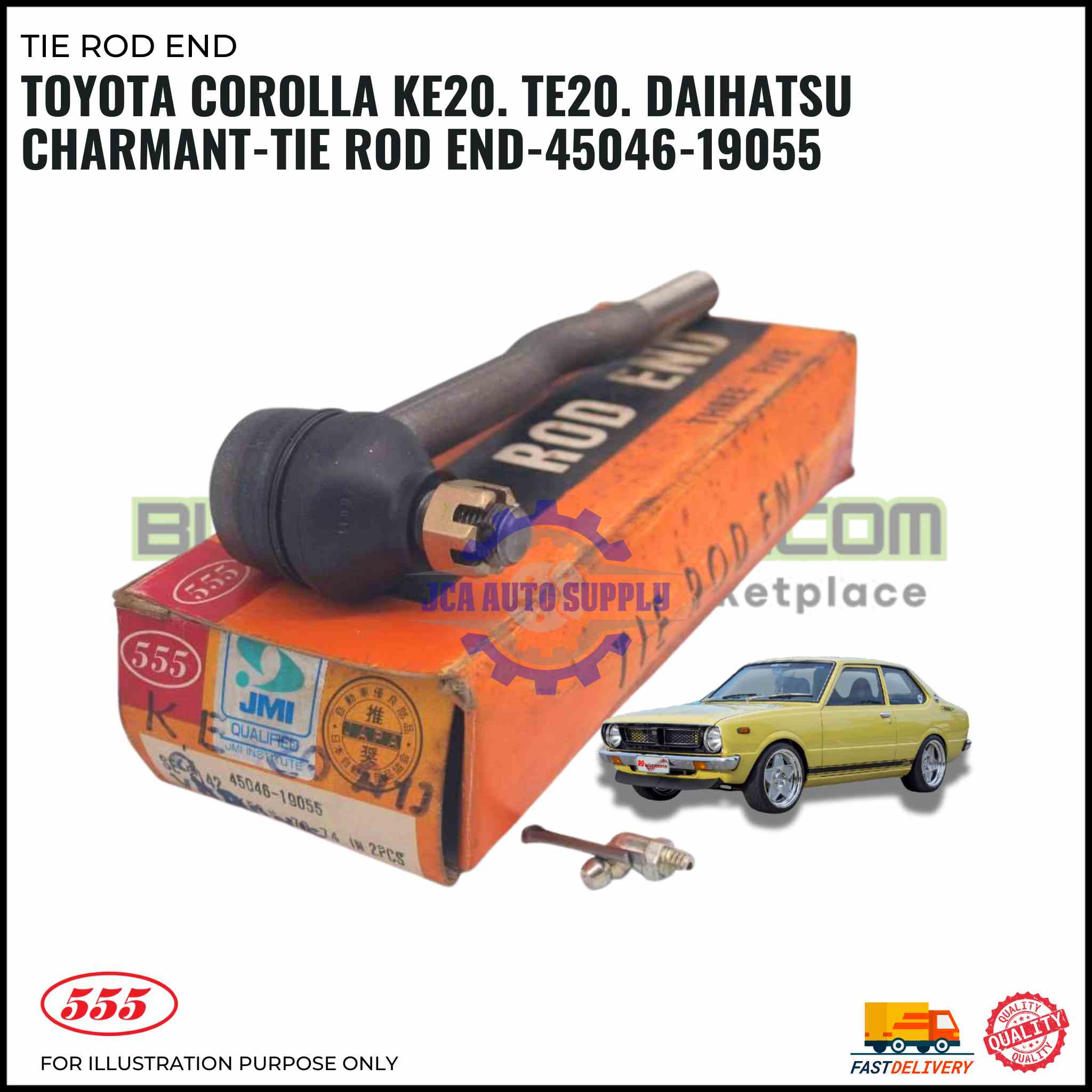 Toyota Corolla KE20. TE20. Daihatsu Charmant-Tie Rod End-45046-19055