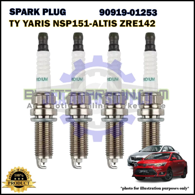 Toyota Iridium Spark Plug-Avanza F65-Altis ZRE142-Yaris NSP151-Sienta NSP170-Wish ZGE20-Cross-Prius-Harrier ZSU60W-90919-01253-SC20HR11