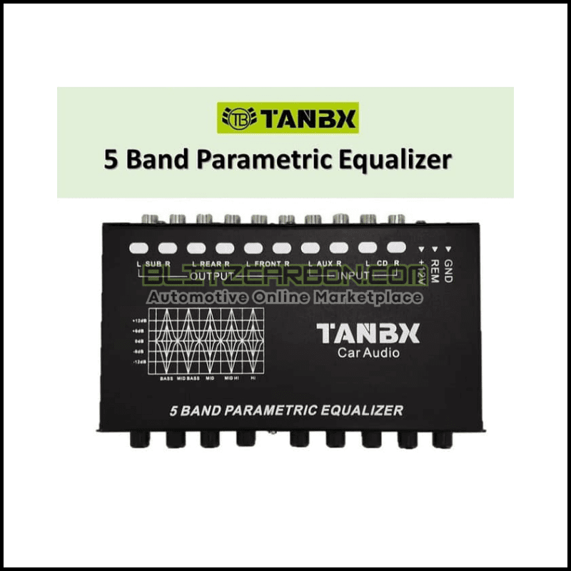 TANBX Car Audio 5-Band Parametric Equalizer with Subwoofer Output, TB-EQ5
