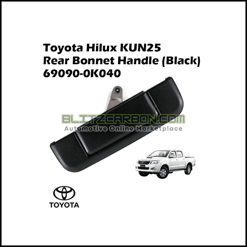 Toyota Hilux KUN25 Rear Bonnet Handle (Black) 69090-89102