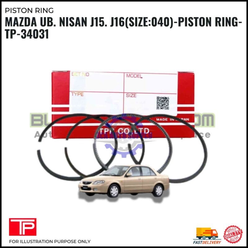 Mazda Ub. Nissan J15. J16(Size:040)-Piston Ring-TP-34031