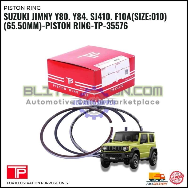 Suzuki Jimny Y80. Y84. SJ410. F10A(Size:010)(65.50mm)-Piston Ring-TP-35576