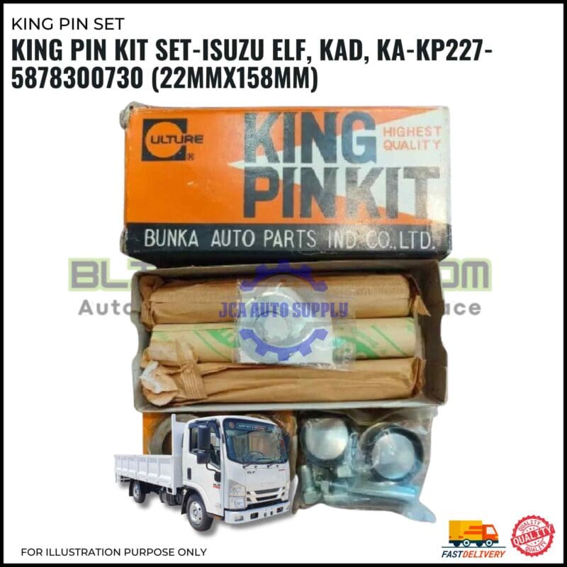 King Pin Kit Set-Isuzu ELF, KAD, KA-KP227-5878300730 (22mmx158mm)