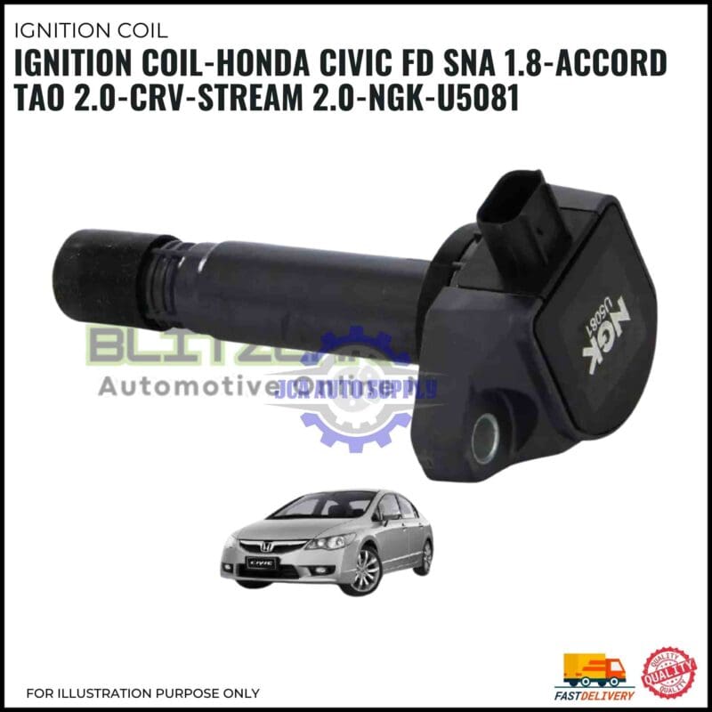 Ignition Coil-Honda Civic FD SNA 1.8-Accord TAO 2.0-CRV-Stream 2.0-NGK-U5081