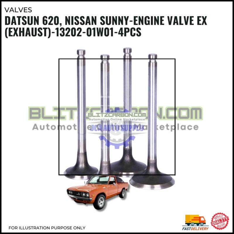 Exhaust Valve Set-Datsun 620-520-720-Nissan Sunny-J15-J16-13202-01W01