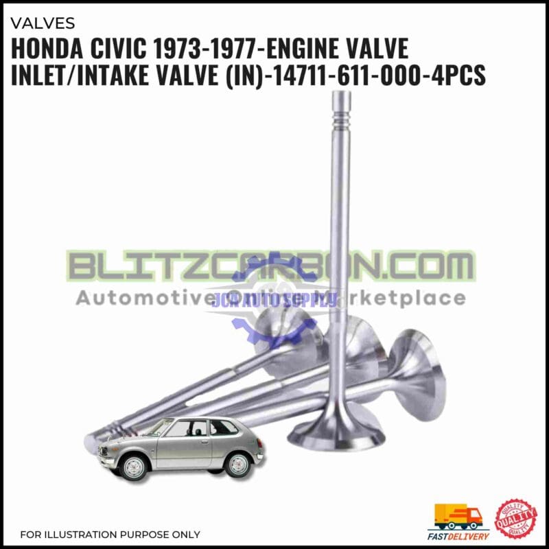 Intake Valve (IN) Set-Honda Civic (1973-1979)-Civic CVCC-Ballade 1300-Accord (1976-1977)-14711-611-000