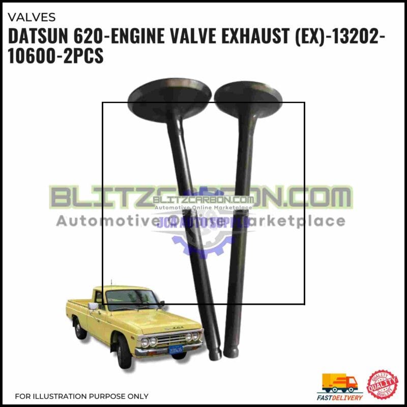 Exhaust Valve Set (2pcs)-Datsun 620-520-521-Nissan Bluebird-13202-10600
