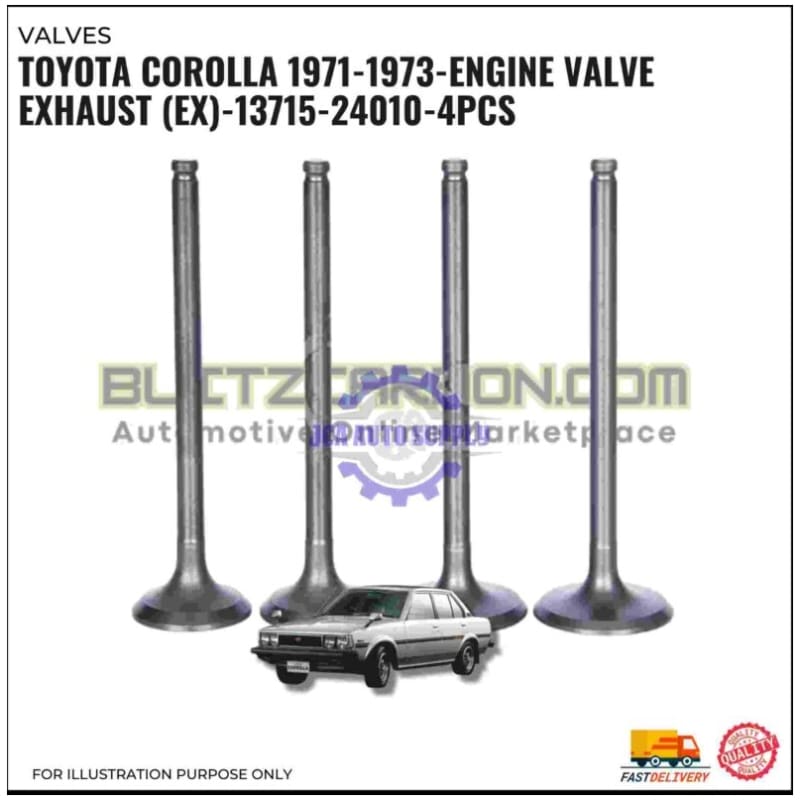 Exhaust Valve (EX) Set-Toyota Corolla KE70-KE30-E20-Publica-Starlet 1000-13715-24010
