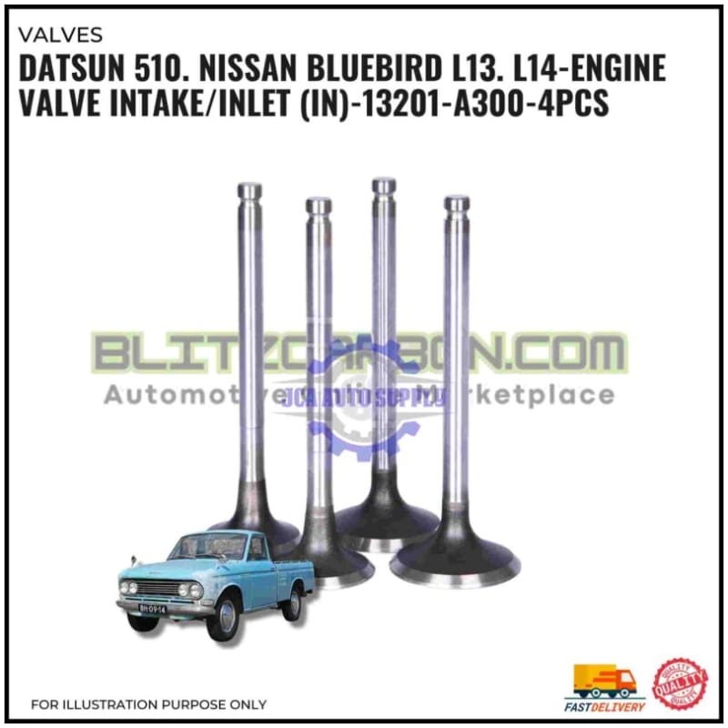Intake Valve (IN)-Nissan Bluebird L13. L14-13201-A300