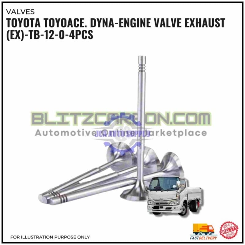 Exhaust Valve (EX)-Toyota ToyoAce. Dyna-TB-12-0