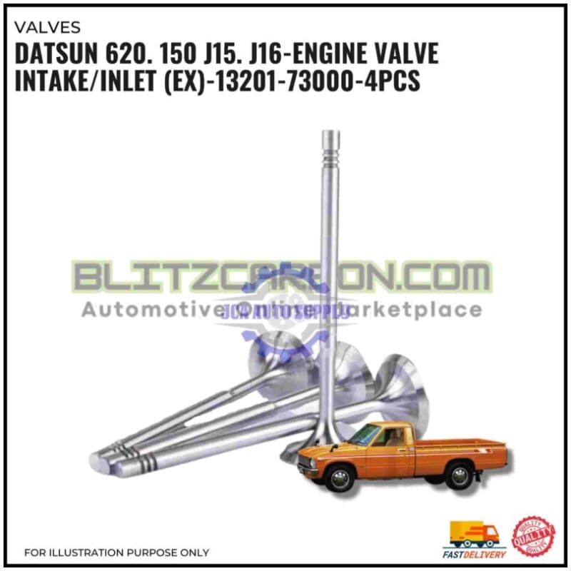 Intake Valve (IN)-Datsun 620. 150. J15. J16-13201-73000
