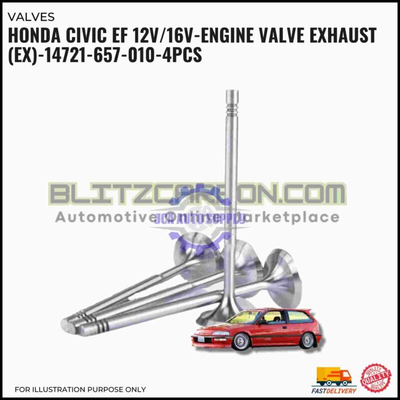 Exhaust Valve (EX)-Honda Civic EF 12v. 16v-14721-657-010