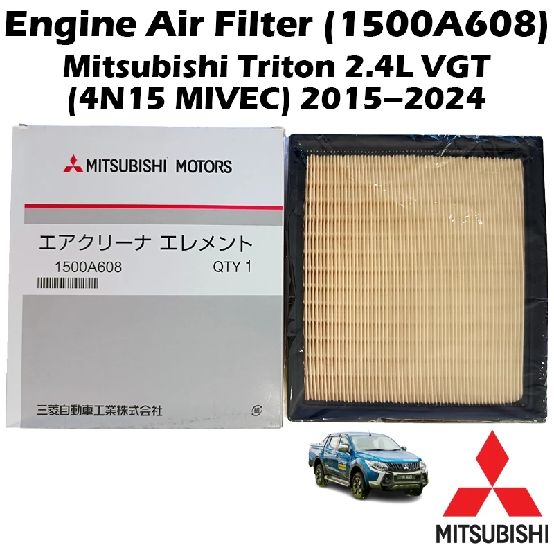 Mitsubishi Triton 2.4L VGT (4N15 MIVEC) 2015–2024 Engine Air Filter (1500A608) Penapis Enjin Udara