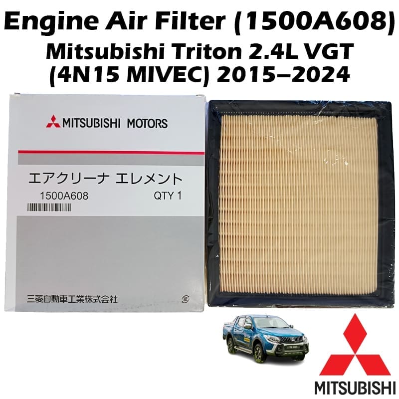 Mitsubishi Triton 2.4L VGT (4N15 MIVEC) 2015–2024 Engine Air Filter (1500A608) Penapis Enjin Udara