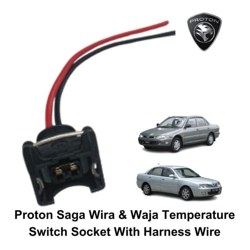 PROTON SAGA WIRA & WAJA TEMPERATURE SWITCH SOCKET WITH HARNESS WIRE (2PIN)