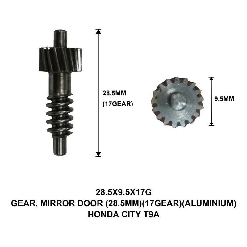 HONDA MODEL 10MM SIDE MIRROR GEAR WITH SHAFT ( ALUMINIUM TYPE )