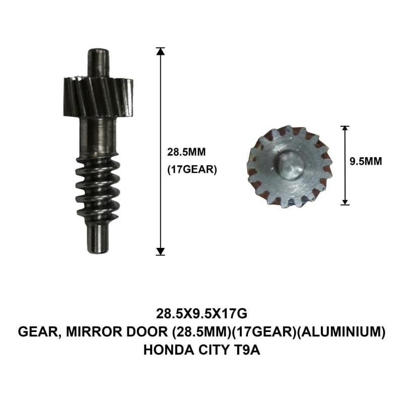 HONDA MODEL 10MM SIDE MIRROR GEAR WITH SHAFT ( ALUMINIUM TYPE )
