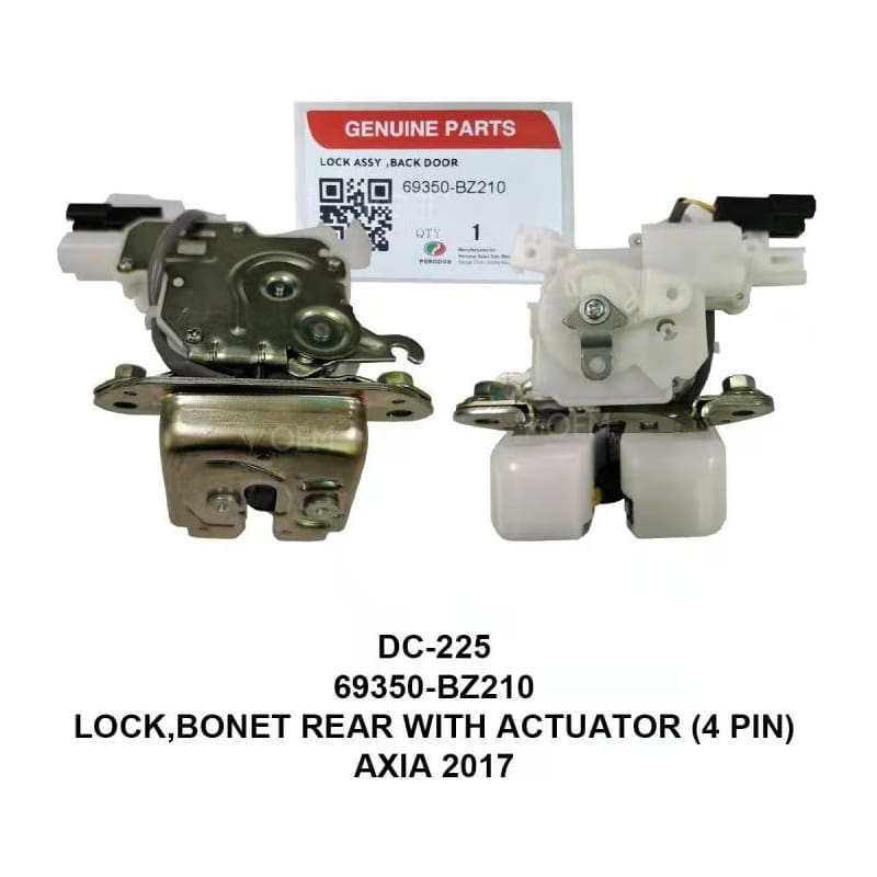 ORIGINAL PERODUA GENIUNE AXIA REAR BONNET LOCK & BOOT LOCK (69350-BZ210)