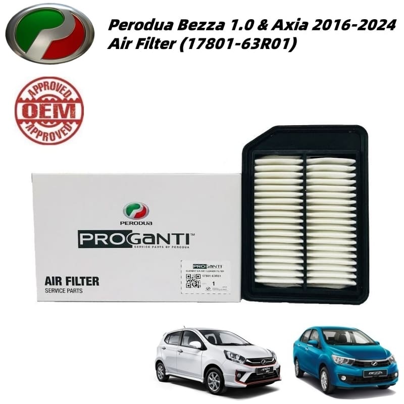 Perodua Bezza 1.0 & Axia 2017-2025 New Model Engine Air Filter Enjin Penapis Udara (17801-63R01)